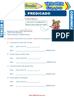 Núcleo y Modificadores Del Predicado para Tercer Grado de Primaria