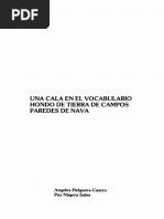 Una Cala en El Vocabulario Hondo de Tierra de Campos Paredes de Nava