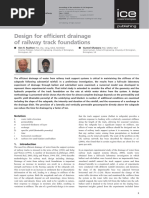 Design For Efficient Drainage of Railway Track Foundations