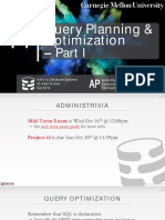 Query Planning & Optimization: Intro To Database Systems Andy Pavlo