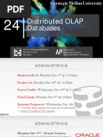 Distributed OLAP Databases: Intro To Database Systems Andy Pavlo