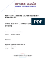 Three (3) Storey Commercial Residential Building: Soil Investigation and Analysis Requirements For Structures