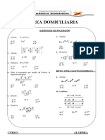 Tarea Domiciliaria Algebra 1 (S.D)