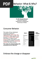 Buyer Behavior: What & Why?: Dr. Md. Nazmul Hossain