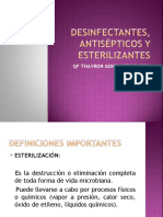 Desinfectantes, Antisépticos y Esterilizantes