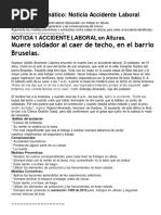 Muere Soldador Al Caer de Techo, en El Barrio Bruselas.: Foro Temático: Noticia Accidente Laboral