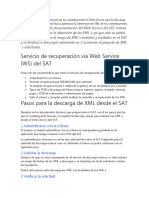 El SAT Ha Puesto A Disposición de Los Contribuyentes El Web Service para La Descarga Masiva de XML