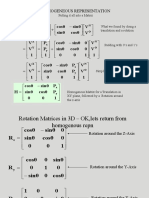 Homogeneous Representation: V V cosθ sinθ sinθ cosθ P P V V V V 1 0 0 0 cosθ sinθ 0 sinθ cosθ 1 P P 1 V V