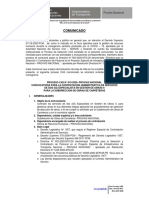 Comunicado: "Decenio de La Igualdad de Oportunidades para Mujeres y Hombres" "Año de La Universalización de La Salud"