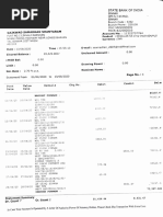 Statement of Account: State Bank of India