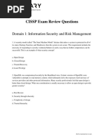 CISSP Exam Review Questions: Domain 1: Information Security and Risk Management