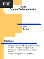 Unit 5 Foreign Exchange Market: MFC Tu-Som