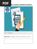 Mensuration and Calculation