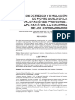 Artículo-ANALISIS DE RIESGO Y SIMULACiON de Monte CARLO