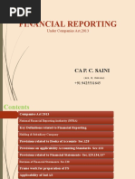 Financial Reporting: Ca P. C. Saini