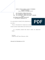 Adjournment Application - 2