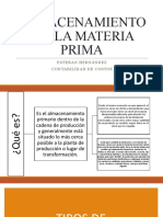 Almacenamiento de La Materia Prima