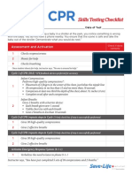 Infant CPR: Skills Testing Checklist