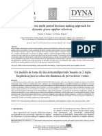 A 2-Tuple Linguistic Multi-Period Decision Making Approach For Dynamic Green Supplier Selection