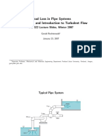 Head Loss in Pipe Systems Laminar Flow and Introduction To Turbulent Flow