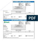 Change of Sim Form