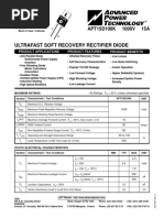 Ultrafast Soft Recovery Rectifier Diode: APT15D100K 1000V 15A