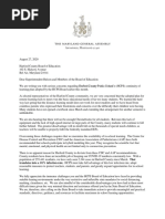 Letter To Superintendent and Board of Education - Harford County - MD State