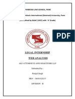 Symbiosis Law School, Pune: Legal Internship Web Analysis