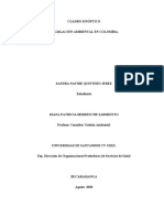 Cuadro Sinoptico de La Legislacion Ambiental en Colombia