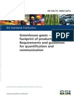 ISO TS 14067 2013 Greenhouse Gases - Carbon Footprint of Products - Requirements & Guidelines For Quantification & Communication PDF