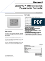 Visionpro™ 8000 Touchscreen Programmable Thermostat: Features