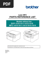 Parts Reference List: DCP-1510/1511/1512/1518 MFC-1810/1811/1813/1815/1818