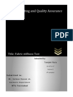 Textile Testing and Quality Assurance: Title: Fabric Stiffness Test