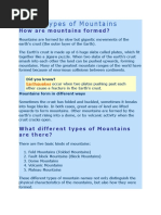 Types of Mountains: How Are Mountains Formed?