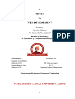 Web Deveopment: Vivekananda Global University, Jaipur