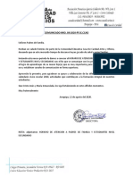 Comunicado 08 PADRES DE FAMILIA - Horario de Atencion de Profesores