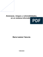 Amenazas, Riesgos y Vulnerabilidades, en Un Sistema Informático