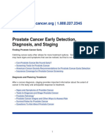 Prostate Cancer Early Detection, Diagnosis, and Staging