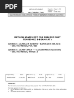 Method Statement For Precast Post Tensioned I-Beams at