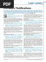 Circulars/Notifications: Legal Update