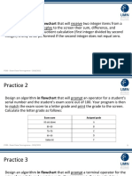 Practice 1: in Flowchart That Will Receive Two Integer Items From A