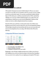 Best Free VPN For Android: 1. Kaspersky VPN Secure Connection