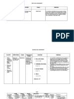 Example of 1ST and 2ND Level Assessment