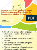 Adjective Clause Exercise