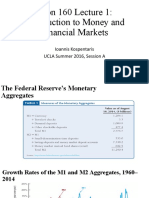 Econ 160 Lecture 1: Introduction To Money and Financial Markets