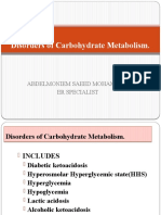 Disorders of Carbohydrate Metabolism.: Abdelmoniem Saeed Mohammed Er Specialist