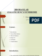 Vertebrobasilar Insufficiency/Syndrome: Hitesh Rohit (3 Year BPT)