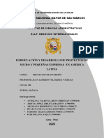 Formulación y Desarrollo de Proyectos de Mypes en Ámerica Latina