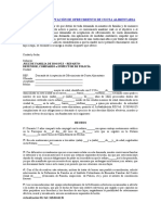 Demanda de Aceptación de Ofrecimiento de Cuota Alimentaria