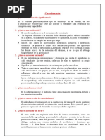 Cuestionario: 1. ¿Qué Es Una Situación Significativa?